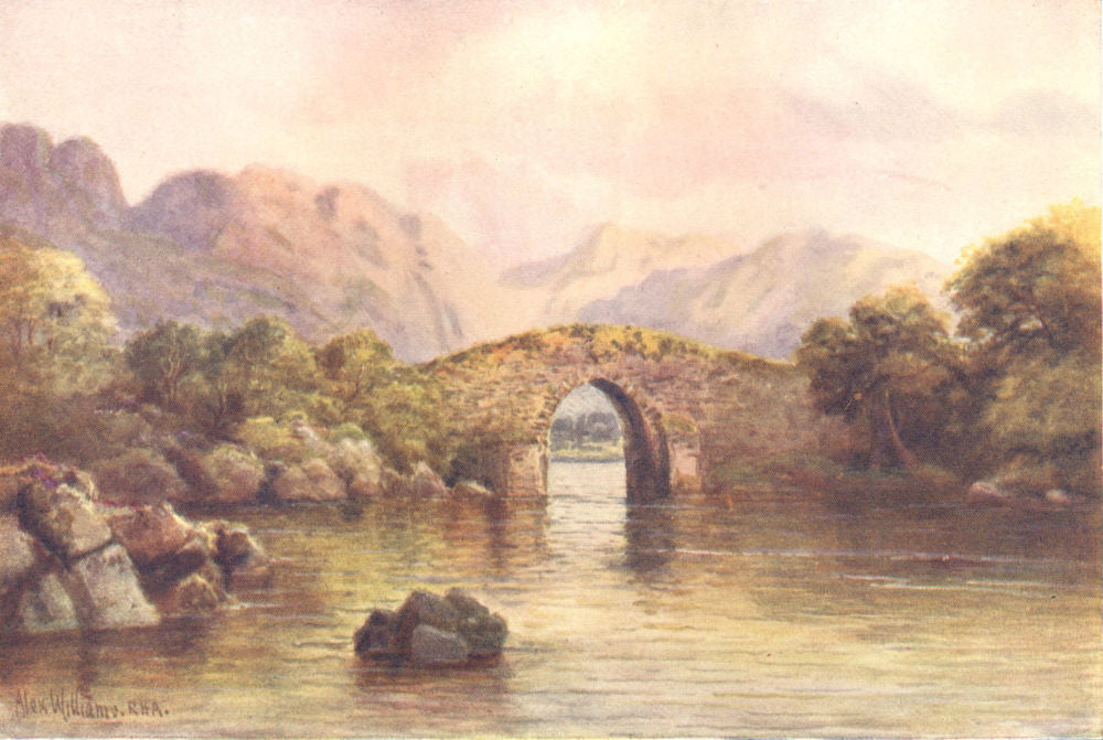 IRELAND. Munster. Brickeen Bridge, Lower Lake, Killarney c1912 old print